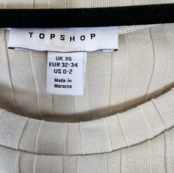 TOPSHOP size XS back cutout tank in beige NWOT - Picture 3 of 5